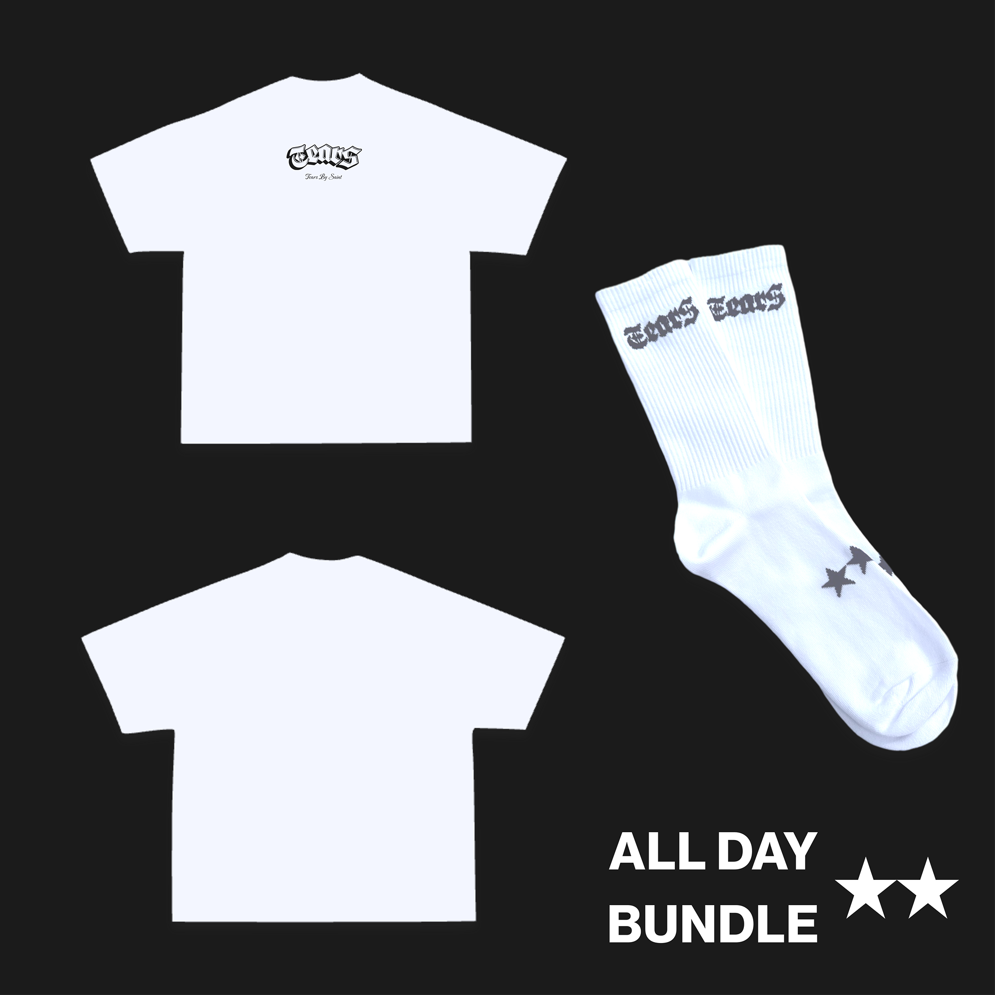 ALL DAY BUNDLE (WHITE TEE & SOCKS)