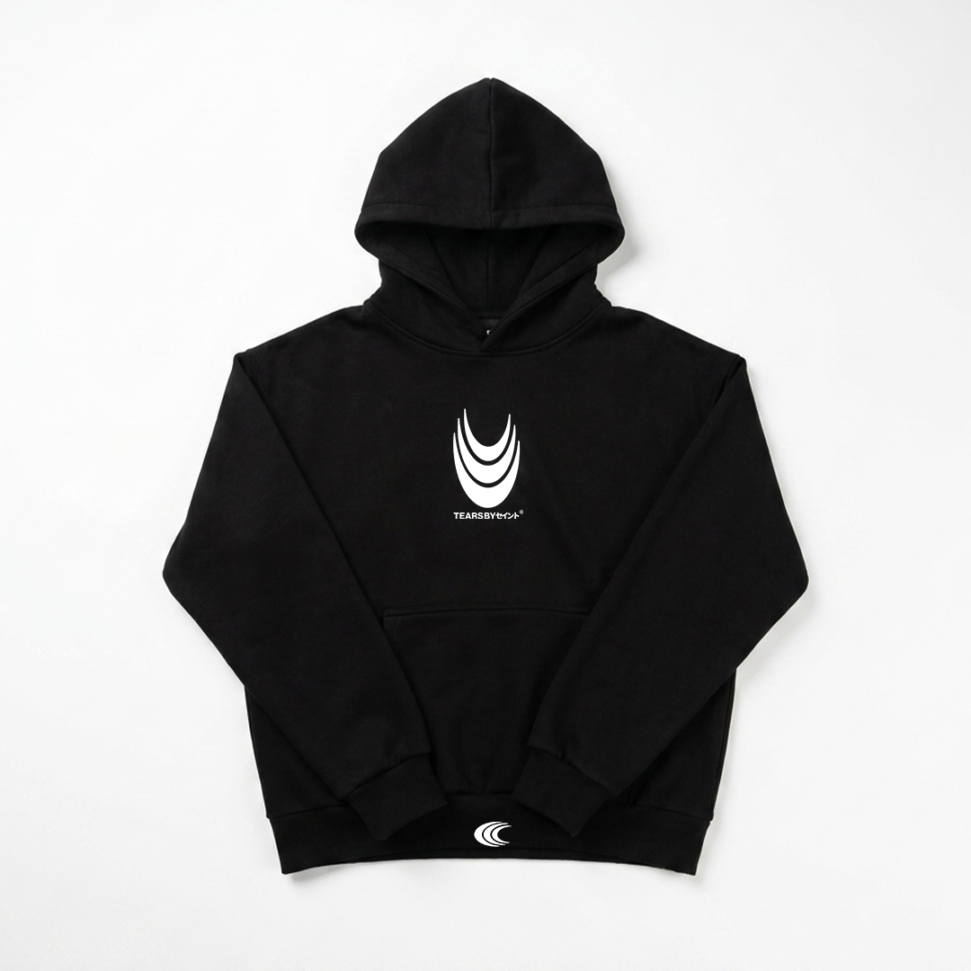 Box Black Oversized Hoodie