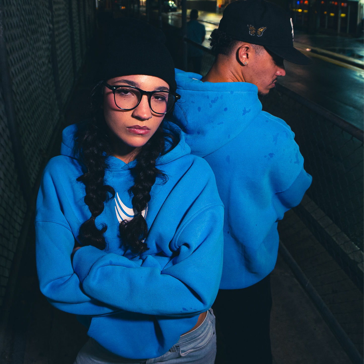 Box Oversized Hoodie - Sky Blue