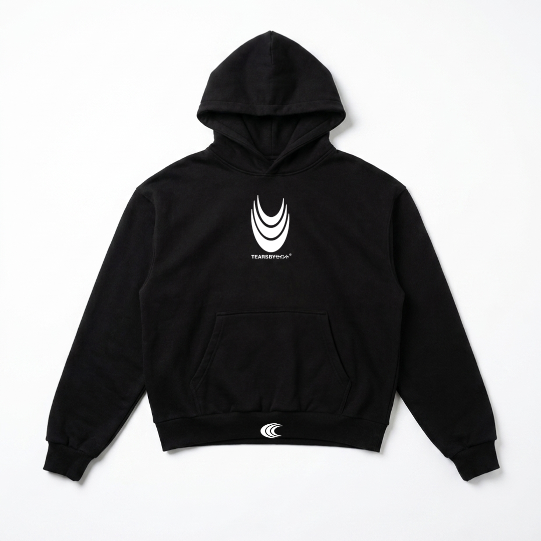 Box Black Oversized Hoodie