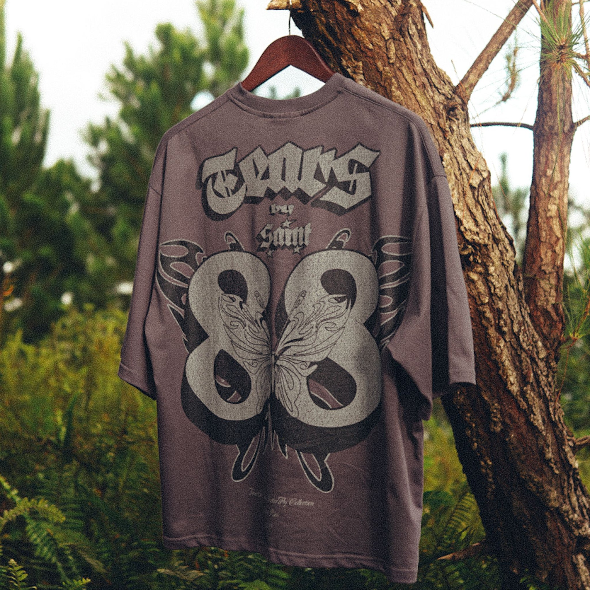 NEW BUTTERFLY TEE V3 GRAY